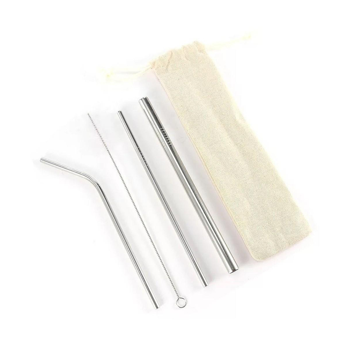 Reusable Stainless Steel Straws with Pouch
